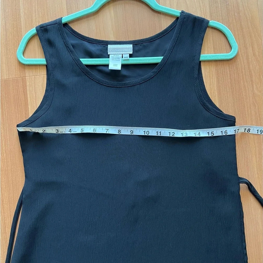 Coldwater Creek Black High Low Dress Sleeveless Size PXS